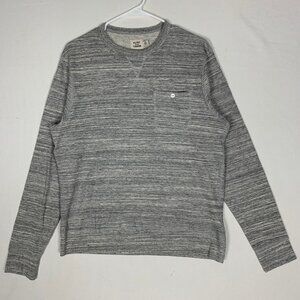 Flint and Tinder Men's Gray Space Dye Sweatshirt Medium Made in USA Long-Sleeve
